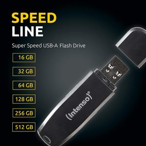 Новая флешка Intense Speed Line 256 ГБ, металлическая, USB 3.2 Gen 1x1, черная - Product Image 2