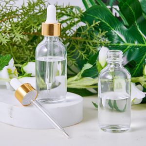 2 أونصة 60 زجاجة قطارة زجاجية شفافة زجاجة فارغة من الزجاج مع قطارة ماصة زجاجية - Product Image 1