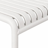 Ensemble de table carrée en métal blanc de style nordique avec 4 fauteuils, pour une utilisation en extérieur