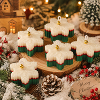 Bougie parfumée flocon de neige LF Stock pour Noël, bougie d'aromathérapie pour la maison et le spa, parfum d'intérieur, cadeau personnalisé avec logo