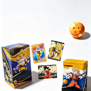 HCY Culture <span class=keywords><strong>Dragon</strong></span> <span class=keywords><strong>Z</strong></span> Juego <span class=keywords><strong>de</strong></span> Cartas Coleccionables, Cartas Brillantes <span class=keywords><strong>de</strong></span> Anime Son Goku, Caja Sorpresa para Niños y Fans, Regalos - Product Image 1