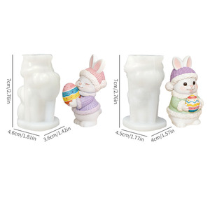 <span class=keywords><strong>Molde</strong></span> de Silicona 3D para Velas con Forma de Conejo de <span class=keywords><strong>Pascua</strong></span> y <span class=keywords><strong>Huevo</strong></span>, Diseño de Conejo de Ojos Grandes, para Hacer Velas DIY, Decoración de <span class=keywords><strong>Pascua</strong></span> para el Hogar - Product Image 2