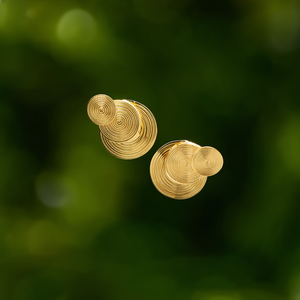 Boucles d'oreilles tendance en acier inoxydable 316L avec placage or PVD, durables et résistantes - Product Image 3