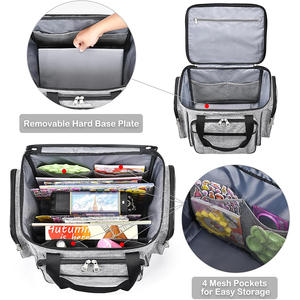 Nouveau design personnalisé Logo Rolling Craft Bag Paper Craft Tote Wheel Scrapbook Art Storage Organizer Case Teacher Bag Duffel Bag - Product Image 5