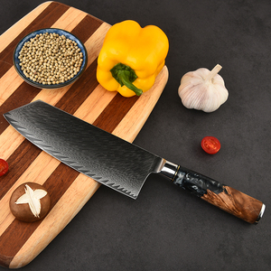 Cuchillo de Chef profesional de acero de Damasco de estilo japonés <span class=keywords><strong>para</strong></span> el hogar y el corte de <span class=keywords><strong>carne</strong></span> y frutas al aire libre - Product Image 2