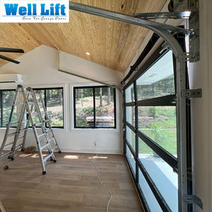 Porte de garage automatique moderne à enroulement 8x7 pieds, porte de garage à enroulement automatique 16x8 pieds, porte de garage rétractable en verre givré 8 pieds avec ouvre-porte - Product Image 6