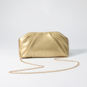 Sac à main minimaliste plissé pour femme, en similicuir doux, pochette nuage décontractée pour soirée, sac bandoulière à chaîne pour le quotidien, le travail, les mariages et les rendez-vous - Product Image 2