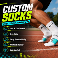 Chaussettes de sport mi-mollet personnalisées avec logo, respirantes, pour la course et l'entraînement, design personnalisé, chaussettes tube sportives pour hommes et femmes