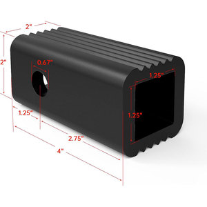 Adaptateur de montage en alliage <span class=keywords><strong>d</strong></span>'aluminium Ambull Factory pour <span class=keywords><strong>attelage</strong></span> carré de 2 pouces à 1-1/4 pouces pour voiture - Product Image 3