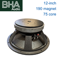 Haut-parleur de scène professionnel BHA SW1219 12 pouces avec cadre en aluminium, woofer à bordure enroulée, aimant 190 mm, bobine vocale 75 mm, haut-parleur haute puissance