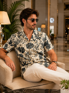 Camisa Casual de Verano para Hombre, de Manga Corta, Transpirable, Ecológica, con Estampado Digital HD de Isla, Cuello Regular, Doble Botonadura - Product Image 4