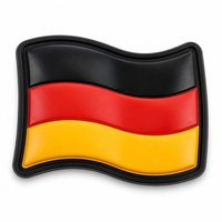 Deutschland-Flagge 3D PVC Weicher Gummi-Patch Individuelles Abzeichen mit Klettverschluss für Hut und Kappe