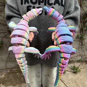 Vashine Juguetes de Lagarto de Cristal Flexibles Impresos en 3D de PLA, Divertidos Juguetes de Colección de Animales Coloridos, Figura de Acción de Material Ecológico Cabrite - Product Image 1