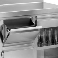 Table basse en acier inoxydable robuste avec rangement |   Mobilier commercial pour restaurant, hôtel, café, maison