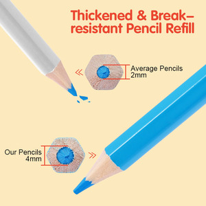 Foska thân thiện với môi trường Bền và sẽ không dễ dàng phá vỡ hình lục giác 12 bộ bút chì màu béo cho trẻ em người lớn hoặc người mới bắt đầu - Product Image 3