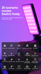 Nouvelle arrivée pour M18 RGB Mini pince de téléphone en <span class=keywords><strong>plastique</strong></span> rechargeable LED lumière de remplissage Webcam éclairage Zoom appel lumière vidéo de poche - Product Image 5