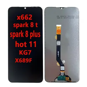 For tecno spark 8 plus LCD Screen original tecno infinix x662 hot 11 spark 8t KG7 Kg6 p X689F LCD display
