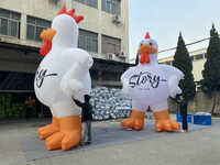 Noël géant coq gonflables sauter animaux mignon poulet pour vacances décor fête ferme décorations