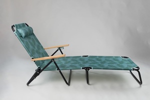 2024 portatile pieghevole sedia a dondolo mobili da esterno lettino da sole Recline letto per esterni - Product Image 6