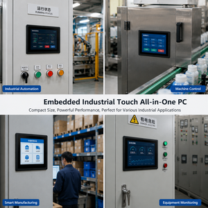 15.6 Inch Industrial <b>All</b> <b>in</b> <b>One</b> Computer Windows Intel Core i3 Resistive <b>Touch</b> Embedded Mount IP65 for Textile Machinery - Product Image 1