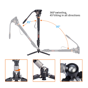 Cayer FP34DVH4 Chân máy quay video đa chức năng bằng nhôm chất lượng cao với đầu lỏng - Product Image 3