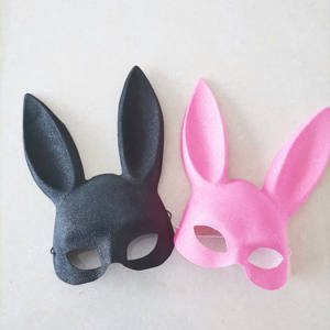 Vendita calda di alta qualità <span class=keywords><strong>coniglio</strong></span> forniture per feste <span class=keywords><strong>maschera</strong></span> coniglietto con Glitter - Product Image 5