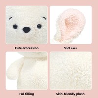 Adorable Coussin Lapin en Peluche Doux, Jouet en Forme de Lapin Bonbon au Lait, Poupée en Coton PP, Cadeau pour Enfants et Adultes