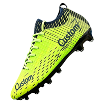 Chaussures de football montantes pour académie, crampons FG vert néon, MOQ 300 paires