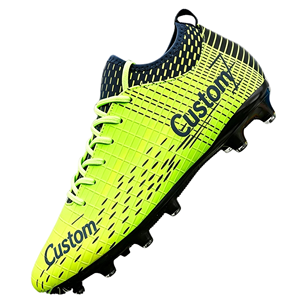 Chaussures de football montantes pour académie, crampons FG vert néon, MOQ 300 paires - Product Image 1