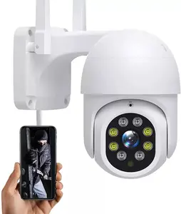 Câmera de vigilância externa, venda quente de 1080p wi-fi cctv câmera externa sem fio ip colorida à noite