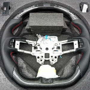 พวงมาลัยหุ้มหนังคาร์บอนไฟเบอร์ปรับแต่งได้เหมาะสำหรับ <span class=keywords><strong>Ford</strong></span> <span class=keywords><strong>Mustang</strong></span> 2015 2016 2017 <span class=keywords><strong>2018</strong></span> 2019 2020 2021 2022 GT - Product Image 2