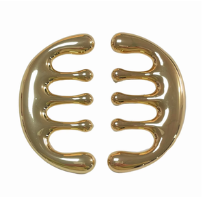 spa use wellness Scalp <b>Massage</b> products five teeth metal gua sha comb gold color Relaxation <b>Massage</b> <b>Tool</b> for head - Product Image 5