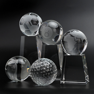 60mm K9 Crystal <strong>Golf</strong> <strong>Ball</strong> Awards with Black Crystal Trapezoid Base for <strong>Golf</strong> Football Pool Sport Trophy Global <strong>Ball</strong> with Printing - Product Image 6