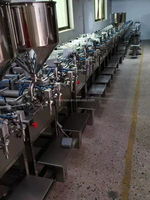 Machine de remplissage semi-automatique horizontale pour crème, lotion, miel, sauce tomate, bouteilles en verre de 200 ml, baril en métal, boissons