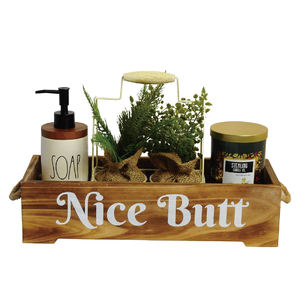 Ferme rustique bonjour doux joues porte-papier hygiénique accessoires de salle de bain porte-shampooing multifonction organisateur étagère en tissu - Product Image 2