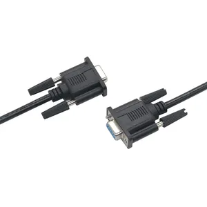 DB 9 Pinos D Sub Fêmea para DB 9 Fêmea RS232 DB9 Cabo adaptador de porta serial com trava de parafusos