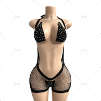 Tenue de danse exotique une pièce en diamant ELITES pour la performance, vente en gros