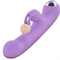 Sihande SHD-S522 Hasenförmiger Teleskopischer Automatischer Vibrator mit Schnellem Stoßen Elektrischer Dildo 59 DB Geräuschpegel für Frauen