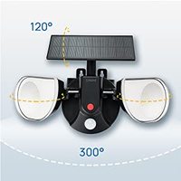 Lampes de sécurité étanches à panneau détachable Lampes solaires à capteur de mouvement PIR pour l'extérieur