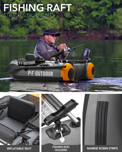P.F. NUEVO OEM China Ocean Water Bote Inflable de PVC Grueso Certificado CE en Forma de U para Pesca SUP PF06 - Product Image 4