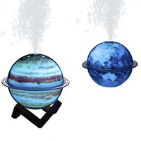 Humidificateur ultrasonique USB mini en plastique avec lumière sept couleurs, modèle Galaxie Terre-Jupiter pour étudiants, bureaux et dortoirs