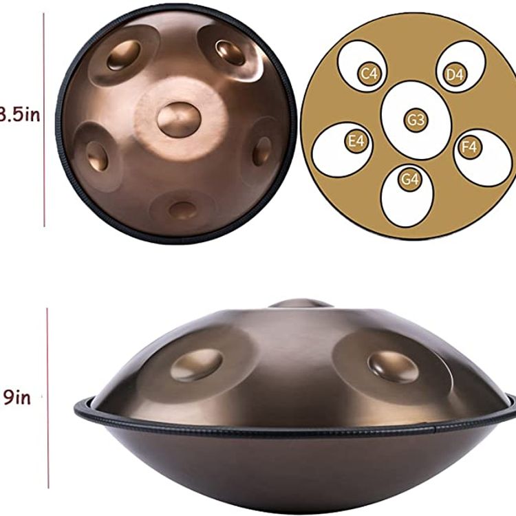 Handpan импортная высококачественная нержавеющая сталь 6 Примечания Handpan язык барабан ручной сковорода барабан