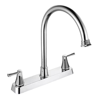 Robinet mélangeur de cuisine à double levier classique moderne haut de gamme YF OEM |   Robinet thermostatique en laiton et céramique de qualité supérieure, à 3 poignées, à monter sur comptoir, avec douchette extractible