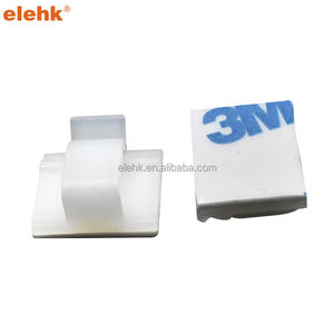 Excelente calidad ajustable 10mm 20 piezas Auto puerta autoadhesiva goma <span class=keywords><strong>Rtype</strong></span> Nylon plástico Cable eléctrico Clips abrazadera - Product Image 1