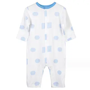 I pigiami di flanella indossano tutine personalizzabili per neonati con cerniera abiti manica lunga
