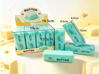 Jouet anti-stress en forme de beurre à remontée lente, jouet à presser pour soulager le stress, bloc de beurre, cadeau pour adolescents et adultes, non comestible.