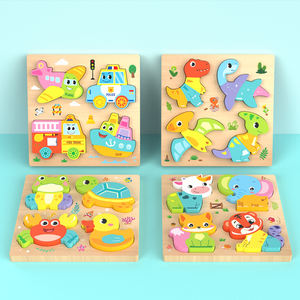 <span class=keywords><strong>Montessori</strong></span> Four-in-One in legno 3D Puzzle giocattolo per bambini educazione precoce educativo mano-occhio di coordinazione per neonati e bambini - Product Image 2