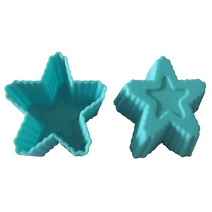 Food grade silicone star shape cup cake mould mini cupcake baking molds