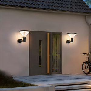 โคมไฟติดผนังพลังงานแสงอาทิตย์ OMSEN พรีเมียม ปรับความสว่างได้ 3 สี โคมไฟ LED กันน้ำ สำหรับสวนและภูมิทัศน์ - Product Image 4