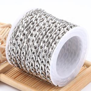 سلسلة كوبية من التيتانيوم والفولاذ Nk قلادة هيب هوب للرجال قلادة من المعدن سلسلة Nk مسطحة - Product Image 3